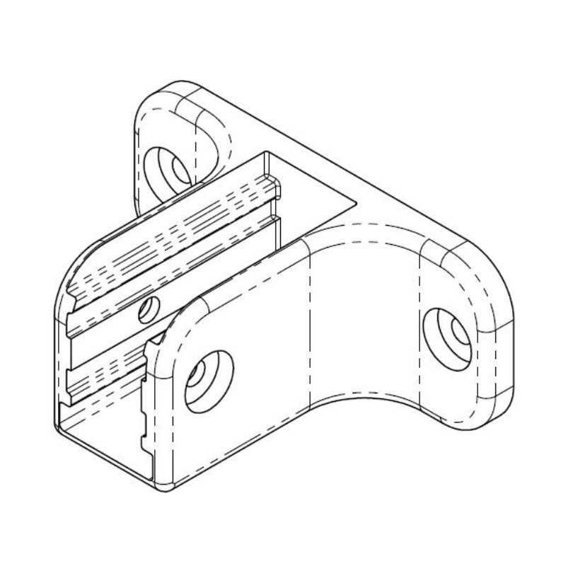 AKW 24213 CURTAIN RAIL WALL BRACKET
