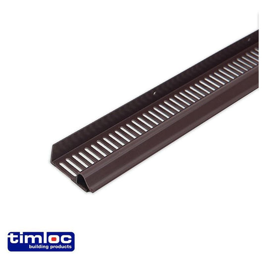 TIMLOC ROOF SOFFIT VENT STRIP TYPE C 10mm x 2.4m BROWN 1137BR