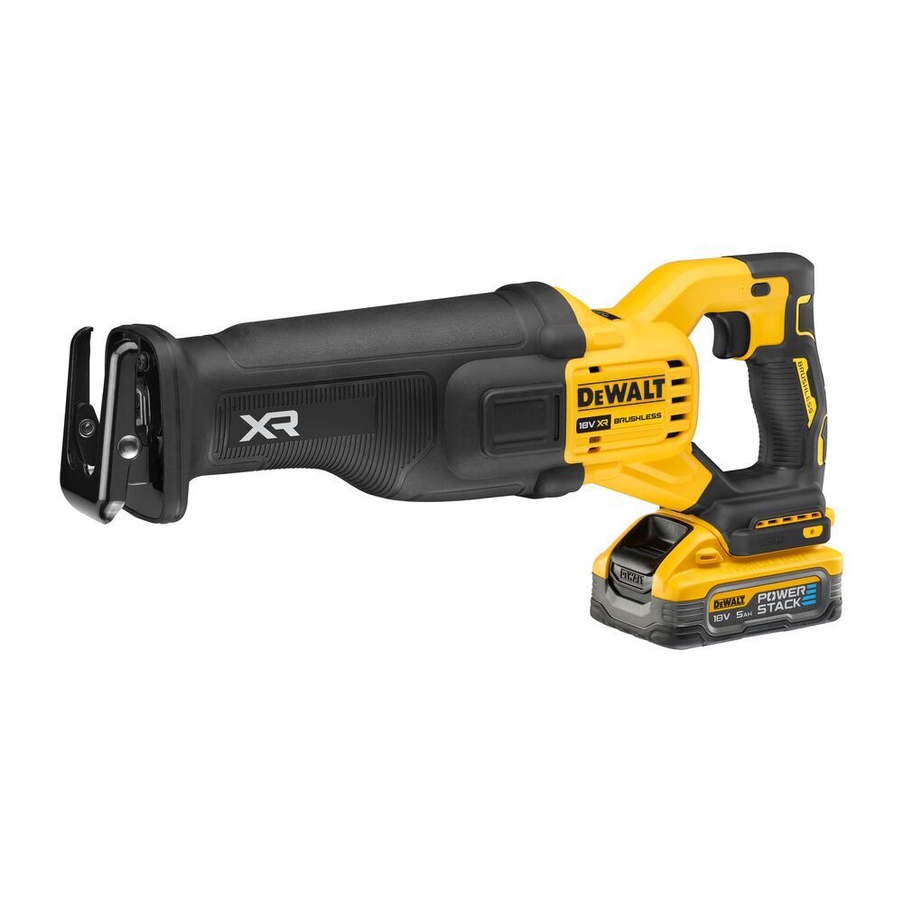 DeWalt 18V Powerstack Brushless Recip Saw 2 x 5.0ah Batteries | DCS386H2T-GB