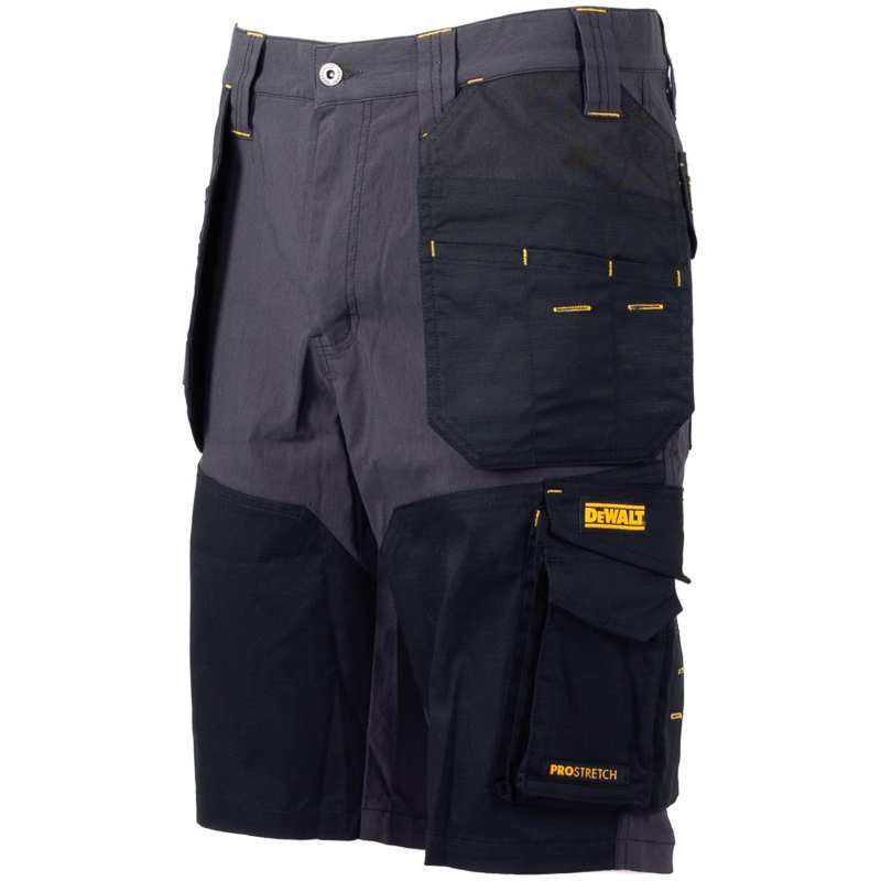 DEWALT HAMDEN GREY BLACK STRETCH HOLSTER POCKET SHORT W40