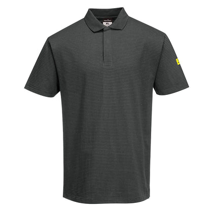 Anti-Static ESD Polo Shirt, 4XL, R, Zoom Grey