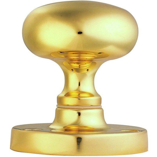 BRASS VICTORIAN MORTICE KNOB MUSHROOM M35/BP