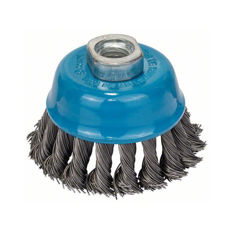 BOSCH 1608622029 M14 CUP BRUSH 70mm KNOTTED WIRE 0.5mm STEEL