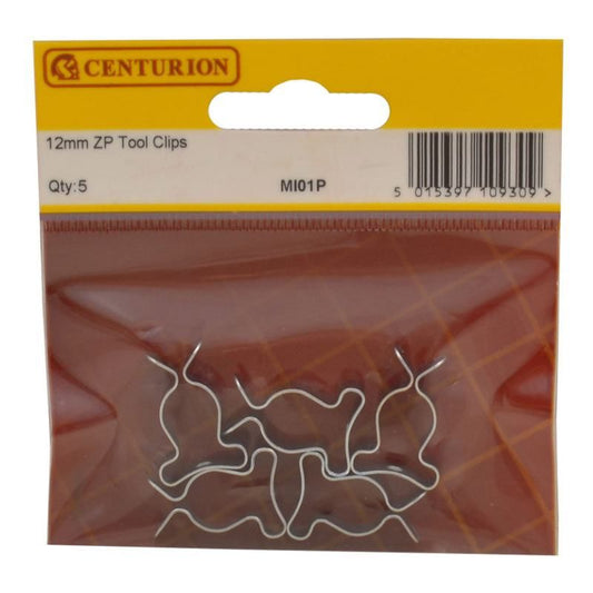 CENTURION MI01P ZINC PLATED 12mm TOOL CLIP PACK