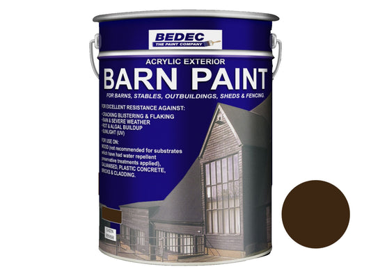 BEDEC SATIN BARN PAINT 20l CHESTNUT BEDE2AV2009/54