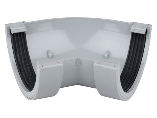 OSMA 0T004 ROUND PVCU GUTTER ANGLE 45deg 112mm 0T004G GREY
