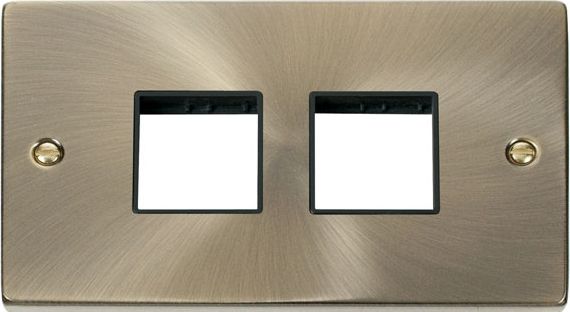 CLICK VPAB404BK 2 GANG PLATE 2 x 2 APERTURE