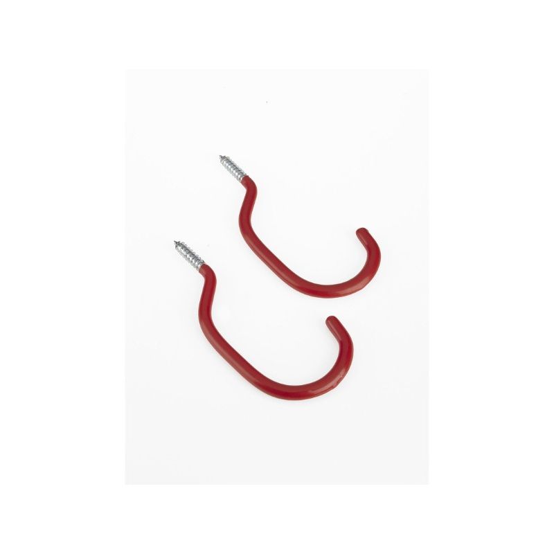 ROTHLEY HQYYH10363 PACK OF 2 UTILITY ROUND HOOKS RED