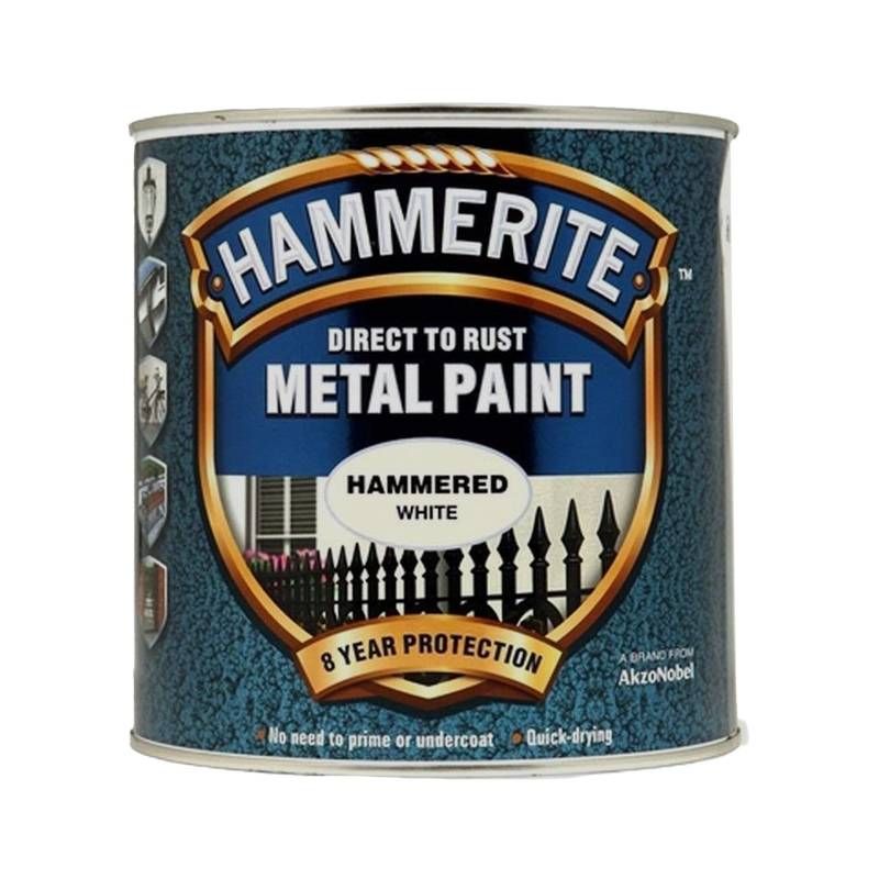 HAMMERITE 2.5l HAMMERED FINISH DIRECT TO RUST WHITE 5084839