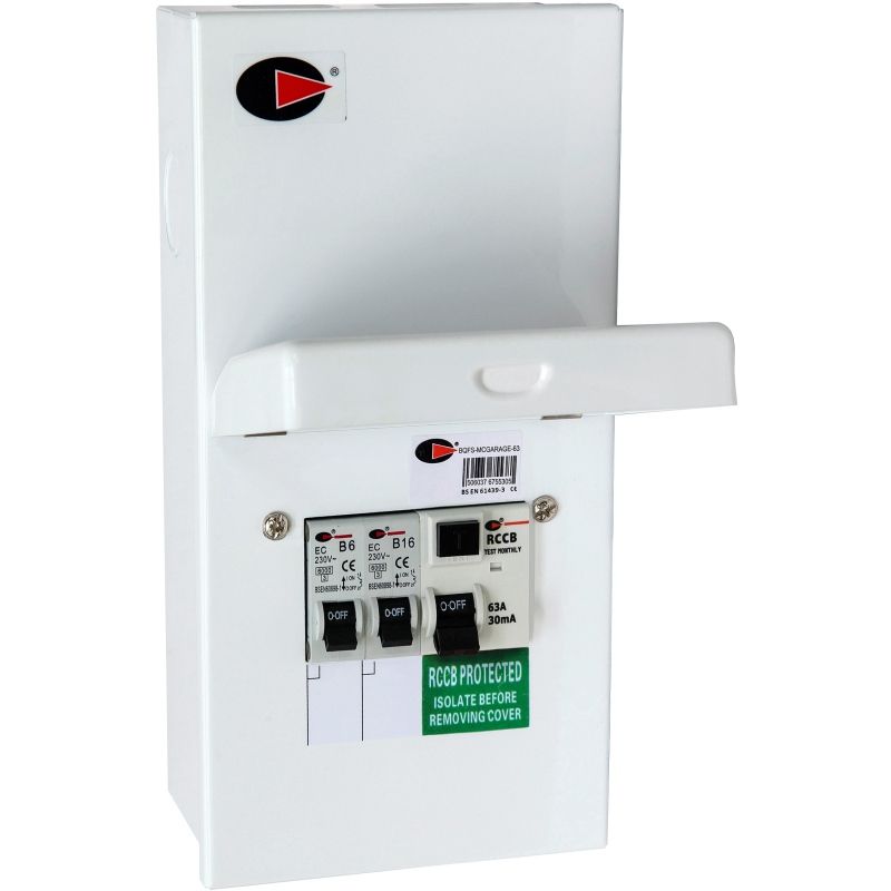 LEWDEN QFS-MCGARAGE-63 63A RCD 2MCB 17TH ED 3RD AM