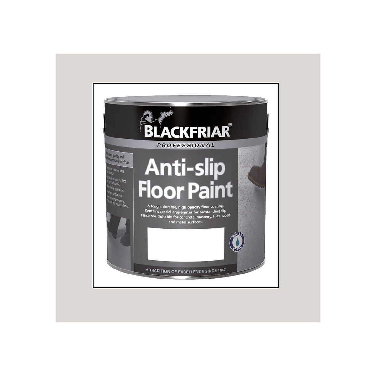 BLACKFRIARS ANTI SLIP SAFETY FLOOR PAINT 5l LIGHT GREY BFZ040008A1