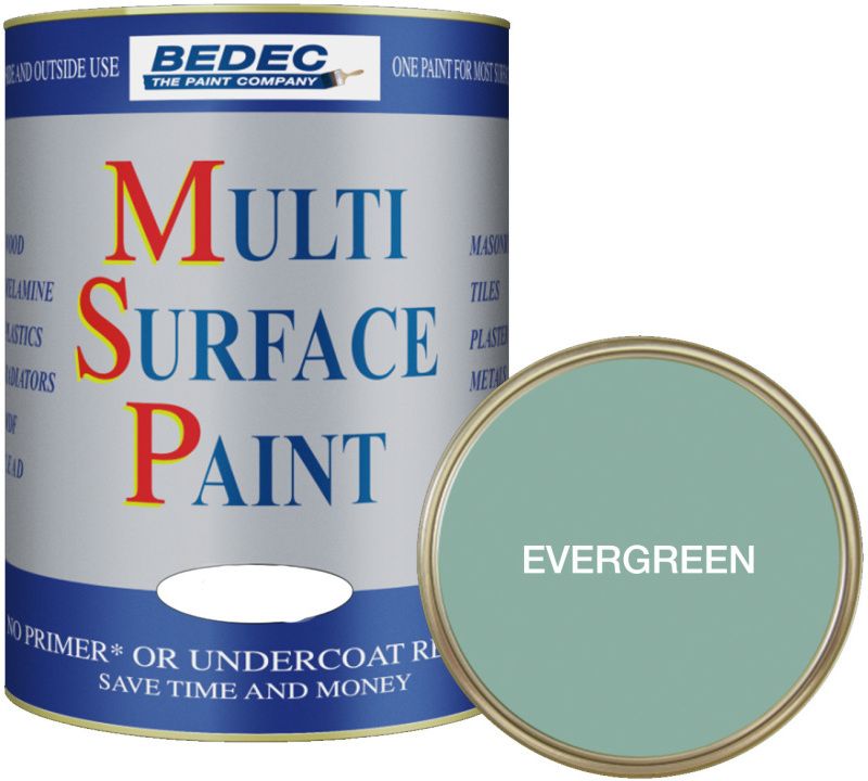 BEDEC SOFT SATIN MULTI SURFACE PAINT 750ml EVERGREEN BEDE2KB2000/29