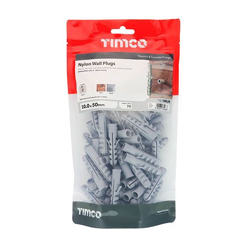 TIMCO NYLON PLUGS (BAG 70) SIZE 10 10NLPB