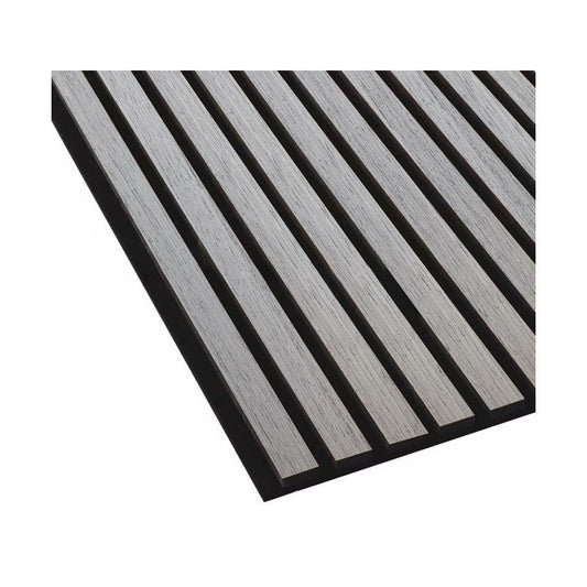 WWP 2400 x 600 x 21mm (1.44m2) ACOUSTIC SLAT WALL PANEL VENEERED LIGHT GREY