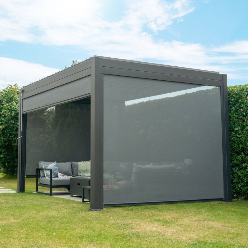 NOVA TITAN PERGOLA PULL DOWN SCREEN 3m GREY N20795