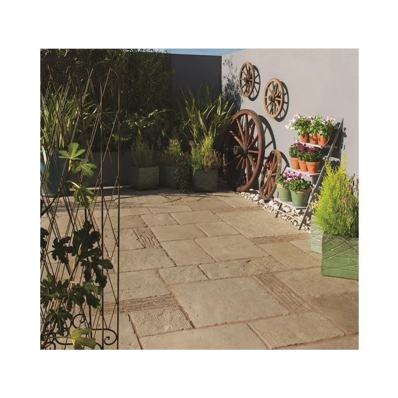 BRADSTONE OLD TOWN ECO PATIO KIT 2300 x 2800 x 40mm (6.4m2) GREY-GREEN 05832