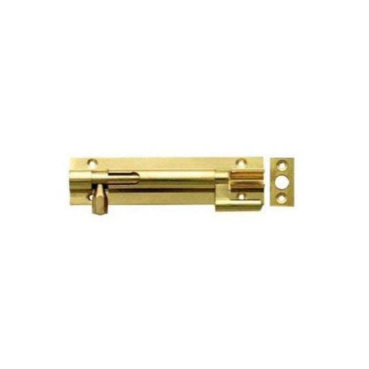 CARLISLE BRASS NECKED BARREL BOLT 100mm POLISHED BRASS IBBN100PB/BP