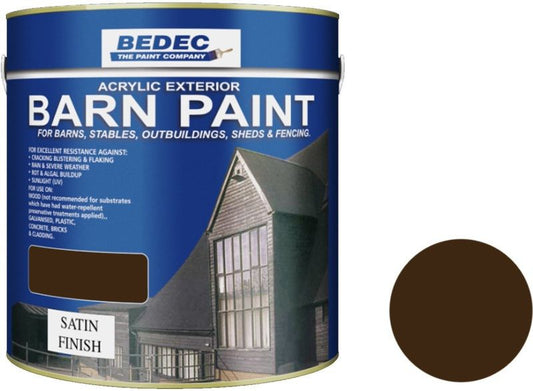 BEDEC SATIN BARN PAINT 2.5l CHESTNUT BEDE2AV2009/40