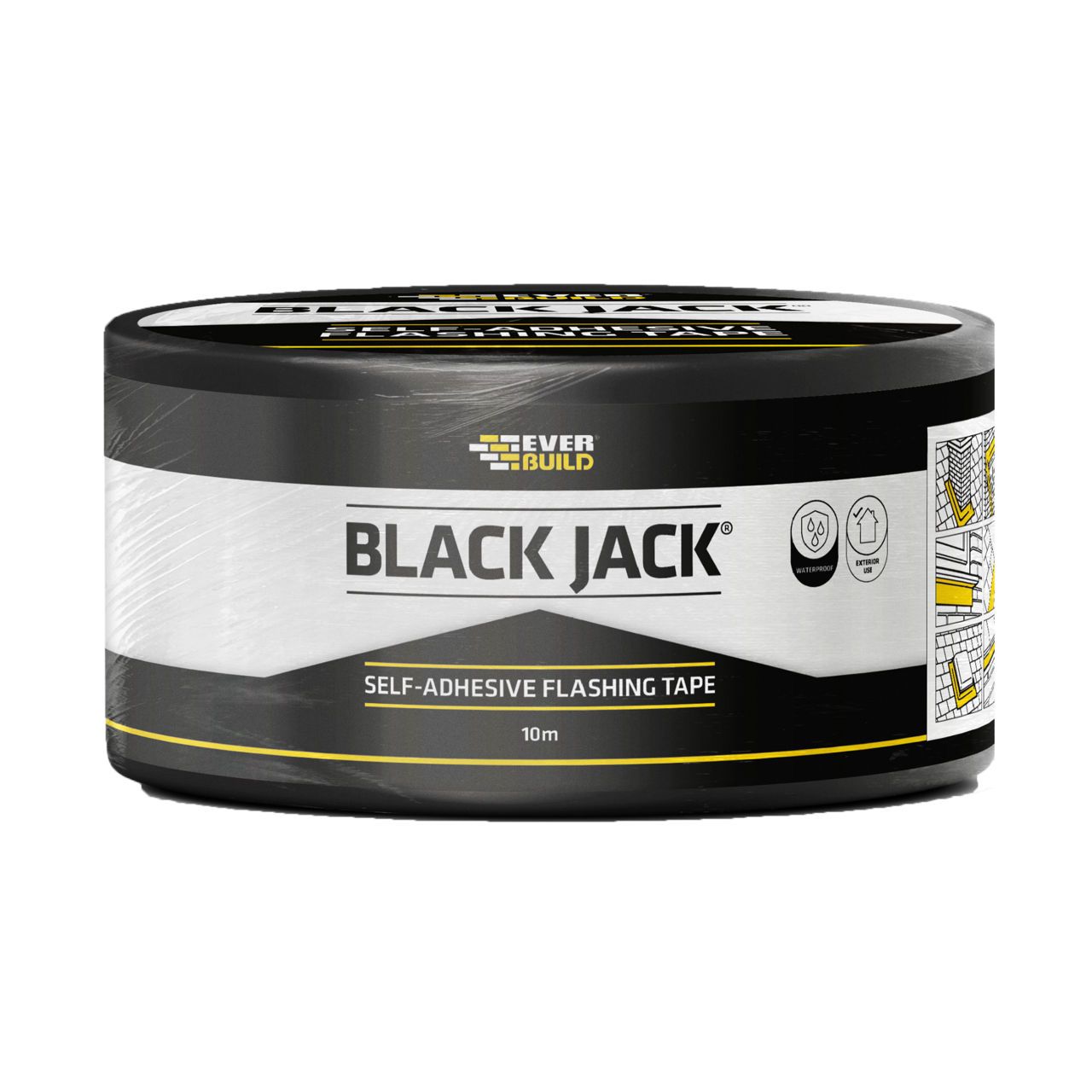 Everbuild Black Jack Self Adhesive Flashing Tape 3M x 225mm FLDIY225