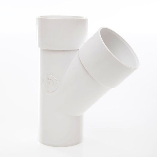POLYPIPE ABS JUNCTION 50mm x 45deg WS53 WS53W WHITE