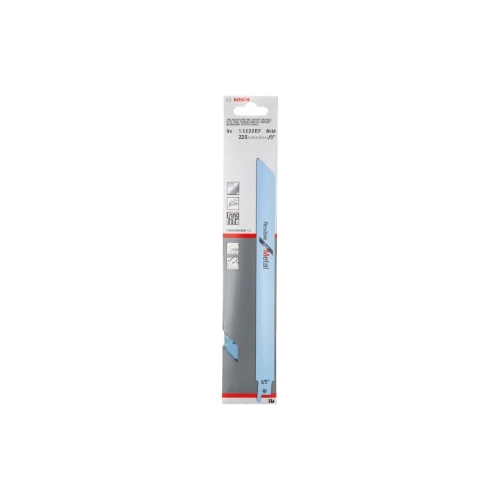 BOSCH 2608656020 PACK OF 5 FLEX METAL UNISHANK SAW BLADES S1122 EF