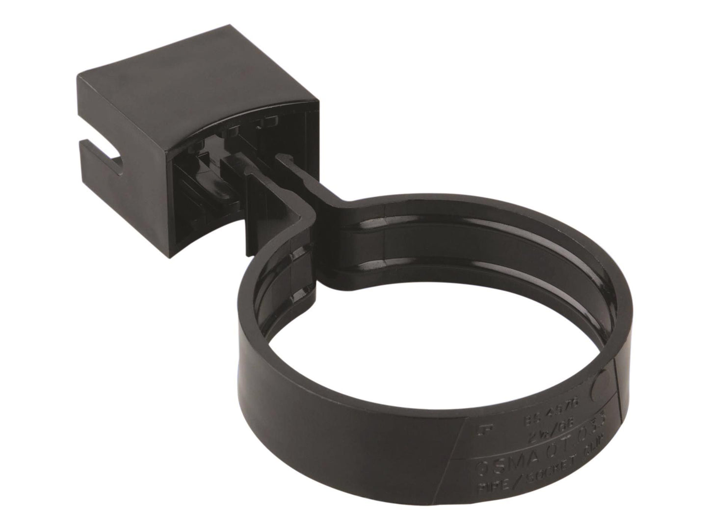 OSMA 0T033 ROUND PVCU PIPE/SOCKET BRACKET 68mm 0T033B BLACK