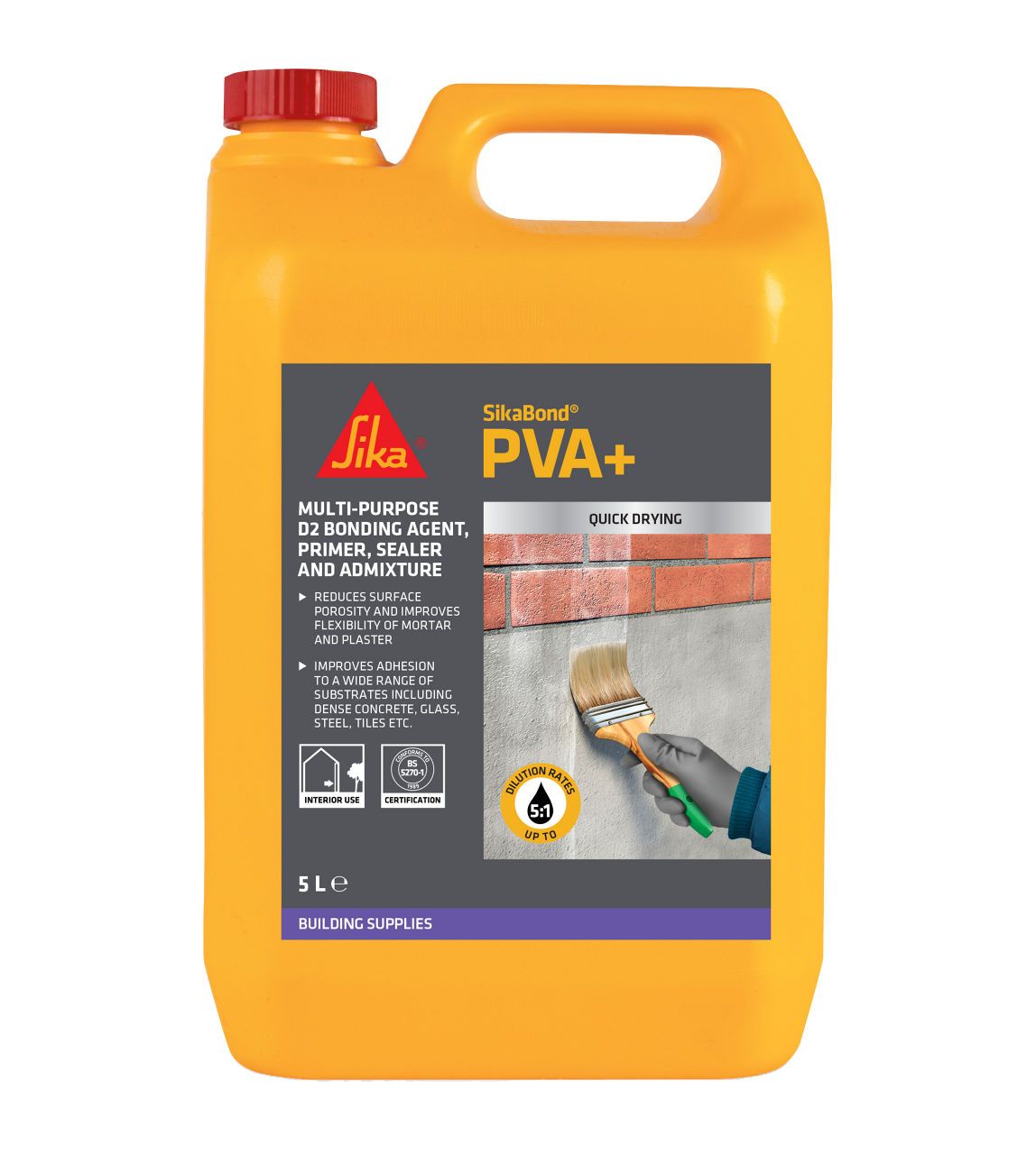 Sika Sikabond Pva+ Adhesive / Sealer / Primer 1L SIKAPVA1