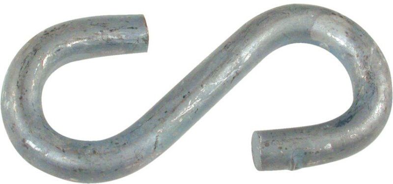 50 x 4.8mm No 313 BZP S HOOK PREPACKED 313-PP0050ZP