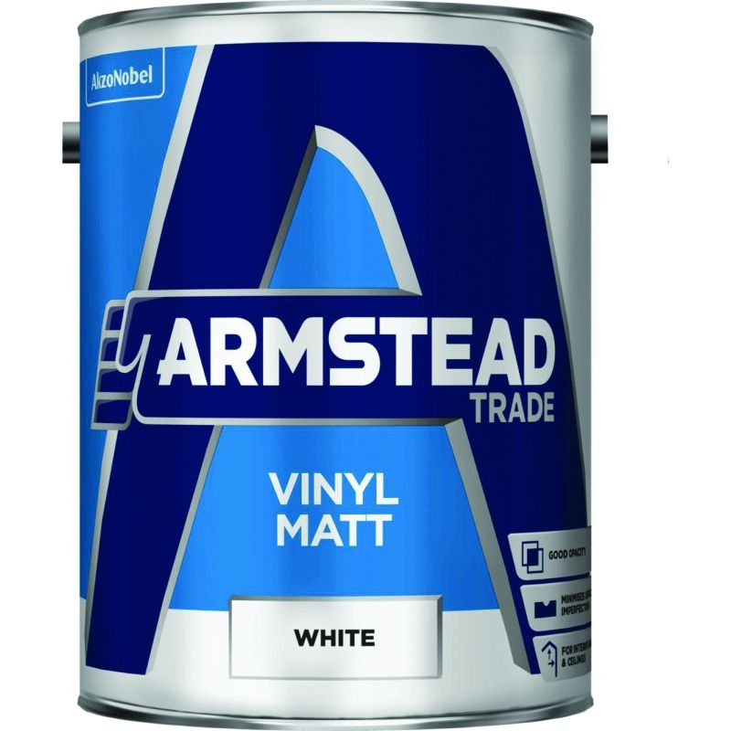 ARMSTEAD TRADE VINYL MATT EMULSION 5l PURE BRILLIANT WHITE 5218670