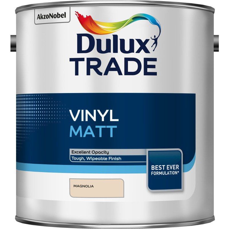 DULUX TRADE VINYL MATT EMULSION 2.5l MAGNOLIA 5091652