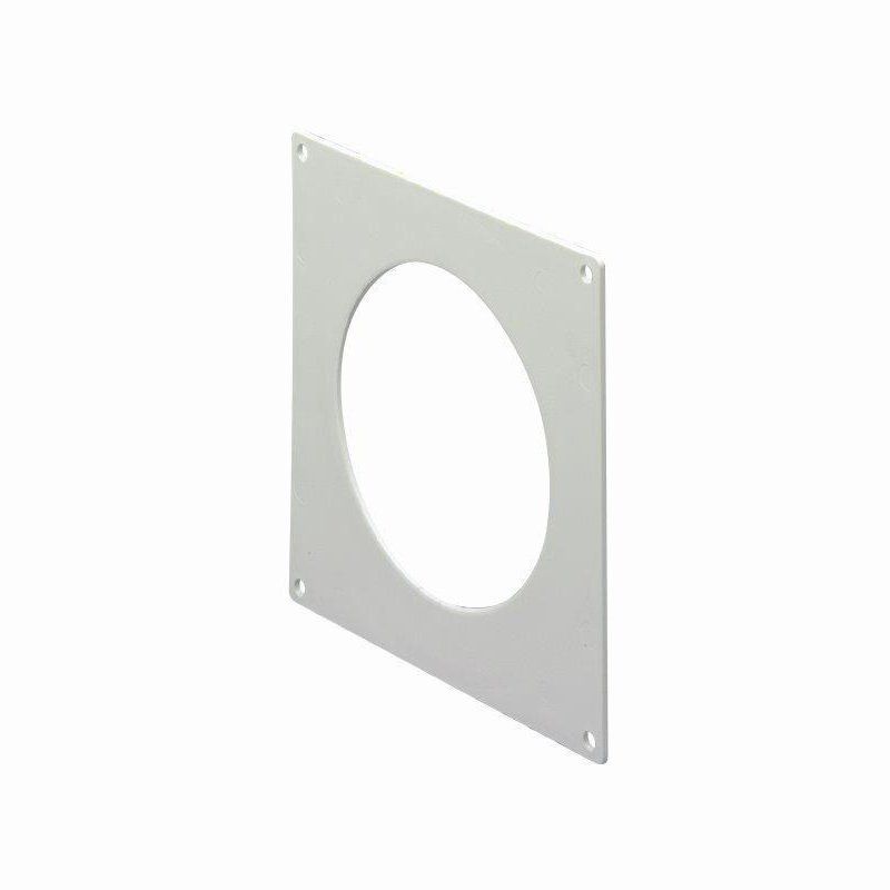 POLYPIPE DOMUS 40114 P/P ROUND WALL PLATE 100mm WHITE