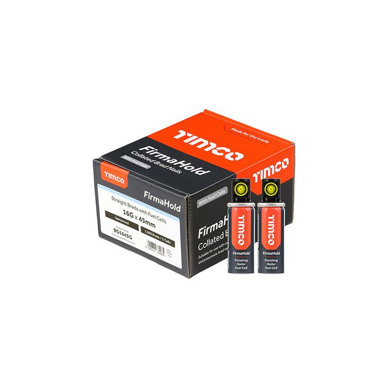 TIMCO FIRMAHOLD GALV BRAD NAILS & GAS 45mm (BOX 2000) BG1645G