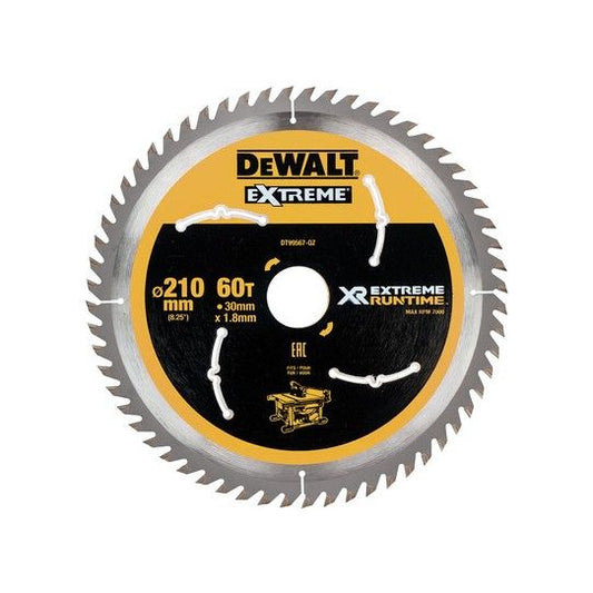 DEWALT DT99567-QZ FLEXVOLT XTREME RUNTIME CIRCULAR SAW BLADE 60TX30X210MM