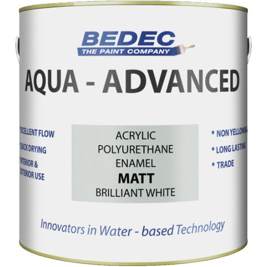BEDEC AQUA ADVANCED ACRYLIC MATT 2.5l BRILLIANT WHITE BEDE2QD0002/40