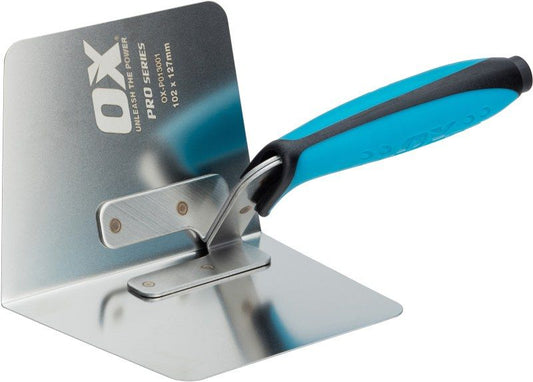 OX-P013001 PRO DRY WALL INTERNAL CORNER TROWEL 102 x 127mm