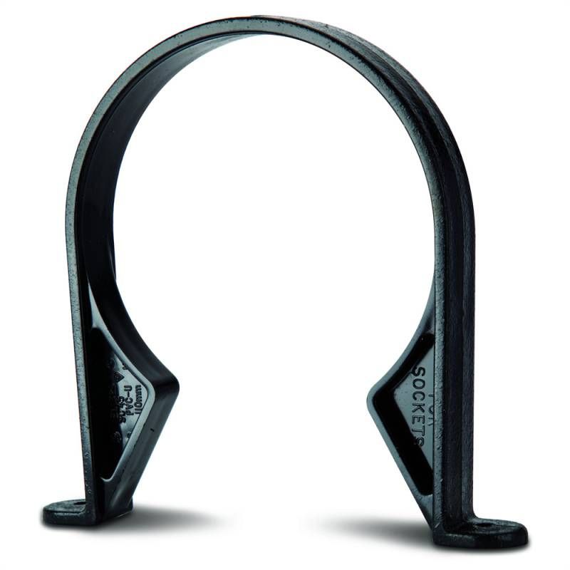 POLYPIPE ELEGANCE CAST IRON 110mm SOIL PIPE BRACKET CISC45B BLACK