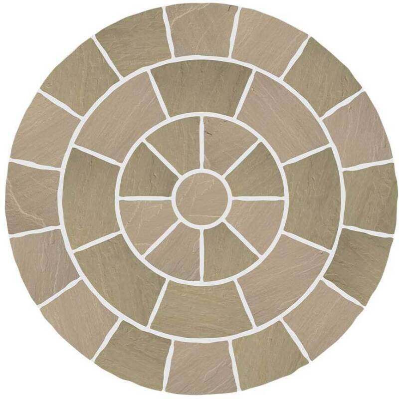 GLOBAL STONE NATURAL SANDSTONE CIRCLE 2.8m YORK GREEN YGSC2800