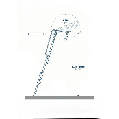 WERNER EASI STOW LOFT LADDER 3 SECTION 76013