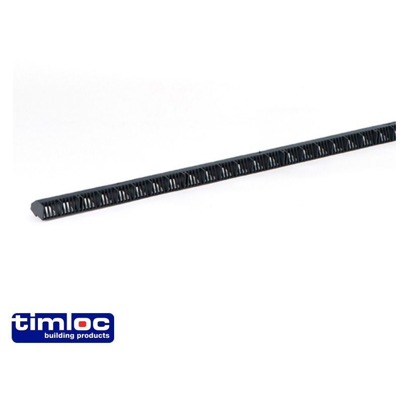 TIMLOC OVER FASCIA VENT 25mm x 1m BLACK OF2BL