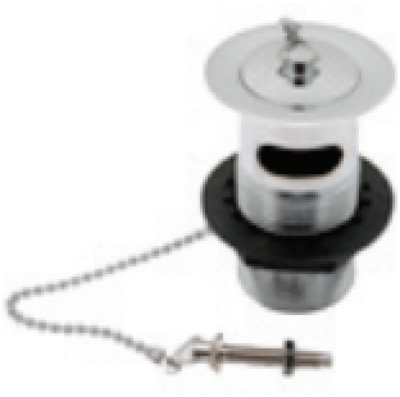 EMBRASS PEERLESS BASIN WASTE SLOTTED 1.1/4" CHROME (C/W PLASTIC BACKNUT & BRASS PLUG) 201243