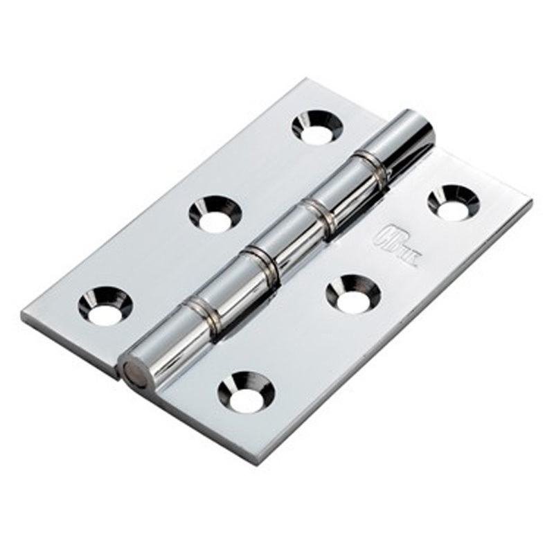 POLISHED CHROME BUTT HINGE PAIR 100 x 66mm HDSW2CP/BP
