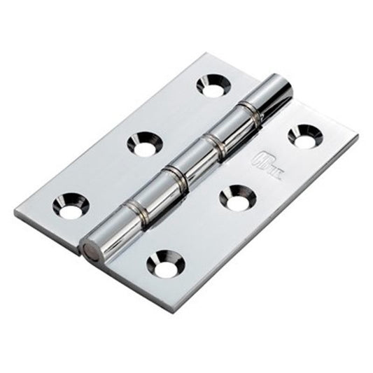 POLISHED CHROME BUTT HINGE PAIR 100 x 66mm HDSW2CP/BP