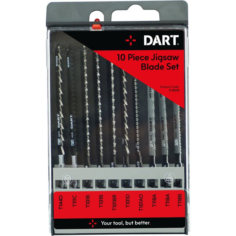DART DJBS10 JIGSAW BLADE SET (10 PIECE) 