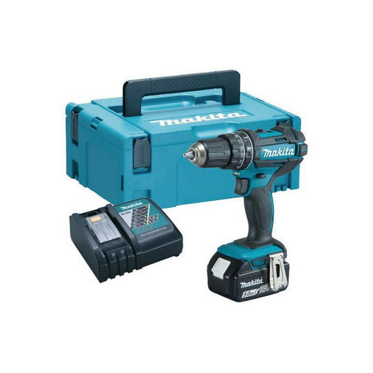 Makita -1 18V Combi Hammer Drill With 1 5.0ah Li-Ion Battery & Charger In Makpak Case | DHP482RTJ