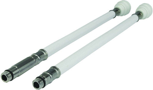 SPEEDFIT WFLX28 FLEXI HOSES FOR MONOBLOCKS 15mm x M10 WHITE (PACK 2) 70011594