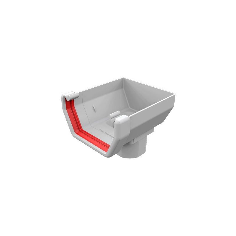 FREEFLOW SQUARE STOP END OUTLET WHITE FRS606