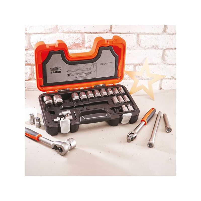 BAHCO BAHS240 24 PIECE 1/2in METRIC DRIVE SOCKET SET (4 PIECE)