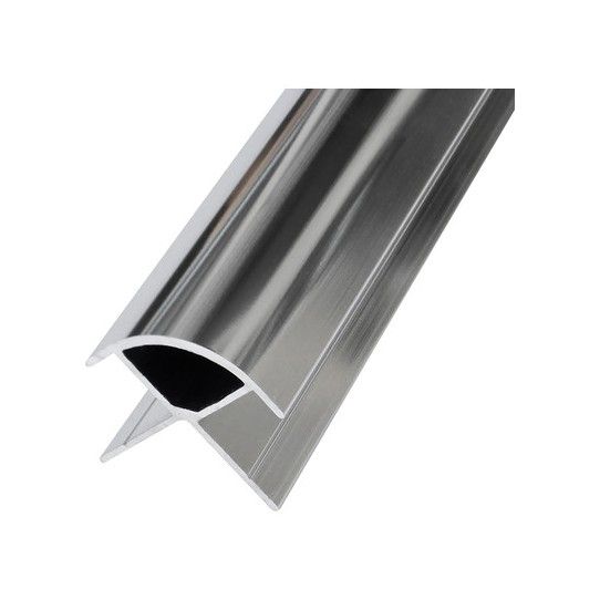 WWSPOLSILVEREXTCNR WETWALL MERMAID EXTERNAL CORNER 2420mm POLISHED SILVER