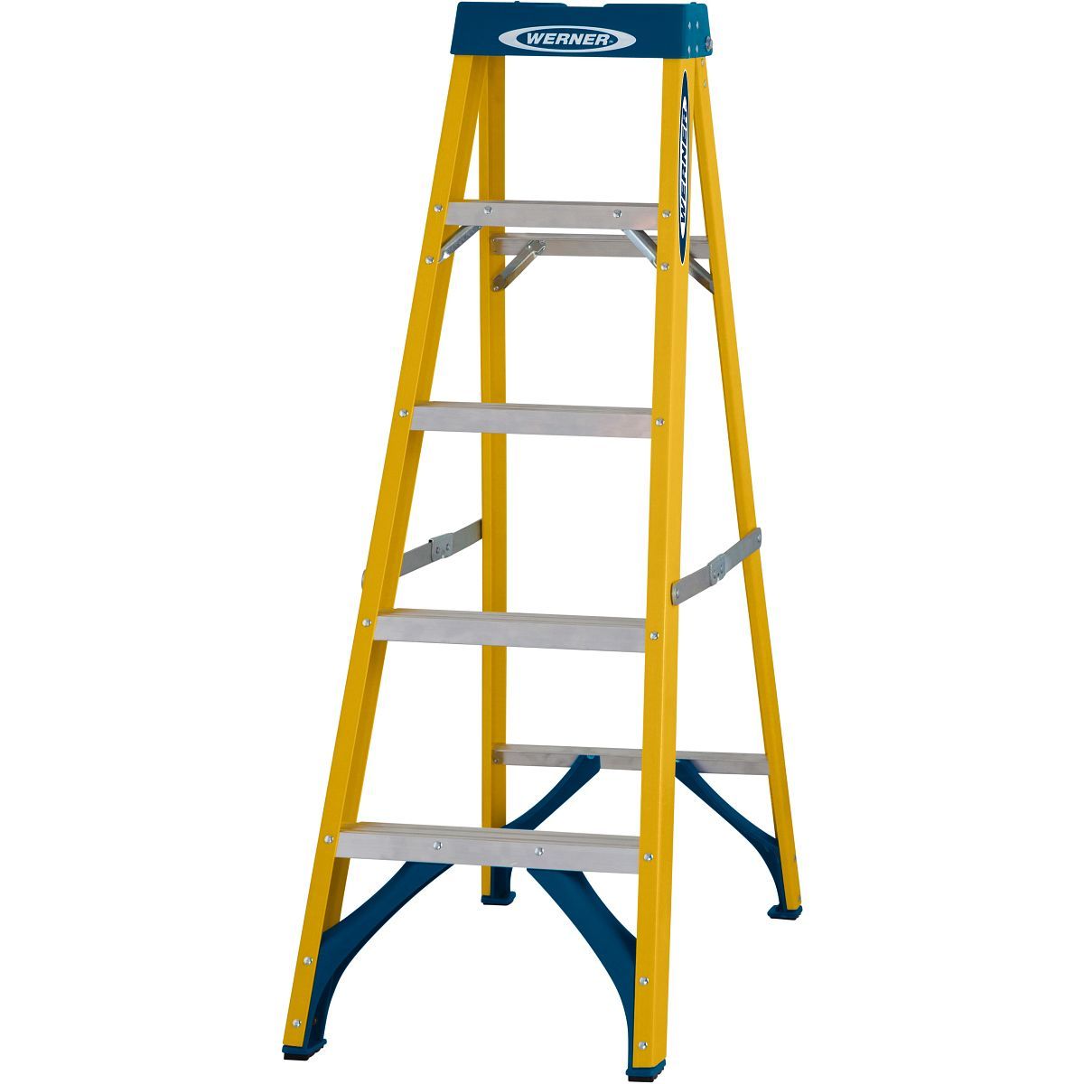 WERNER FIBREGLASS SWINGBACK STEPLADDER 5 TREAD 7160518