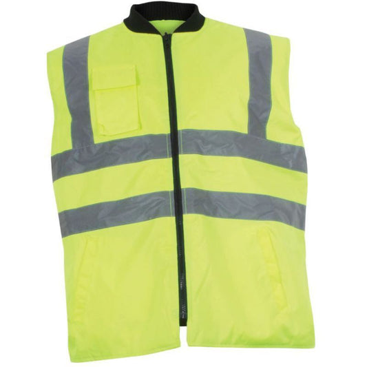 BLACKROCK HI-VIZ BODY WARMER YELLOW 8000505 LARGE